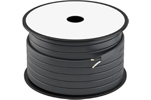 OTOMO 100' 15/2 Electric Trailer Brake Controller Cable Wiring 100.00% Copper Crimp Supply Laid Paralle Trailer Light Cable SAE J1128 & SAE J378 PVCJacketed for Auto Marine and Other Use- Black/White