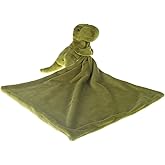 Apricot Lamb Snuggler Plush Infant Stuffed Animals Dinosaur Security Blanket Nursery Character Blanket (Green Dinosaur, 13 Inches)