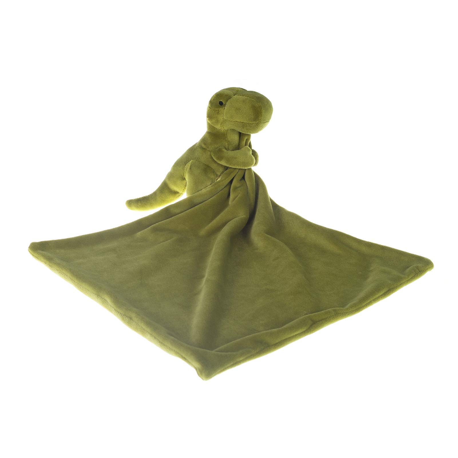 Apricot Lamb Snuggler Plush Infant Stuffed Animals Dinosaur Security Blanket Nursery Character Blanket (Green Dinosaur, 13 Inches)