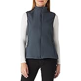 Outdoor Ventures Women's Lightweight Softshell Vest Windproof Fleece Lined Zip Up Sleeveless Jacket for Running Hiking Golf