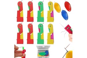 KCYUOWQ Automatic Needle Threader, 11 Pcs Sewing Needle Threaders Automatic Needle Threading Device for Sewing Embroidery Cross Stitch Craft Stitching Knitting Quilting.