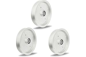 AUC10172 Idler Pulley Fit for John Deere 15959 Z335E Z525E Z535M Z535R Z540M Z540R ZTrak, Lawn Mower Deck Flat Belt Pulley (3