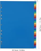 ROSSHINE 5 Pack 1-31 Part A4 File Dividers 11-Hole PVC Multi-Color Content List view 2