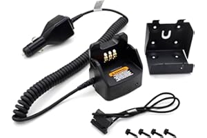 Kymate PMLN7089 Vehicular Travel car Charger for Motorola R2 CP200 CP200D EP450 DEP450 CP040 CP160 CP180 CP200XLS PR400 CP140 CP180 Radio PMLN7089A Walkie Talkie Battery Charing
