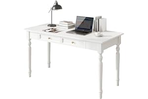 Country Style Solid Wood Desk,with Drawers,Vintage,Solid Computer Desk Workstation for Home Office,Living Room Study or Works