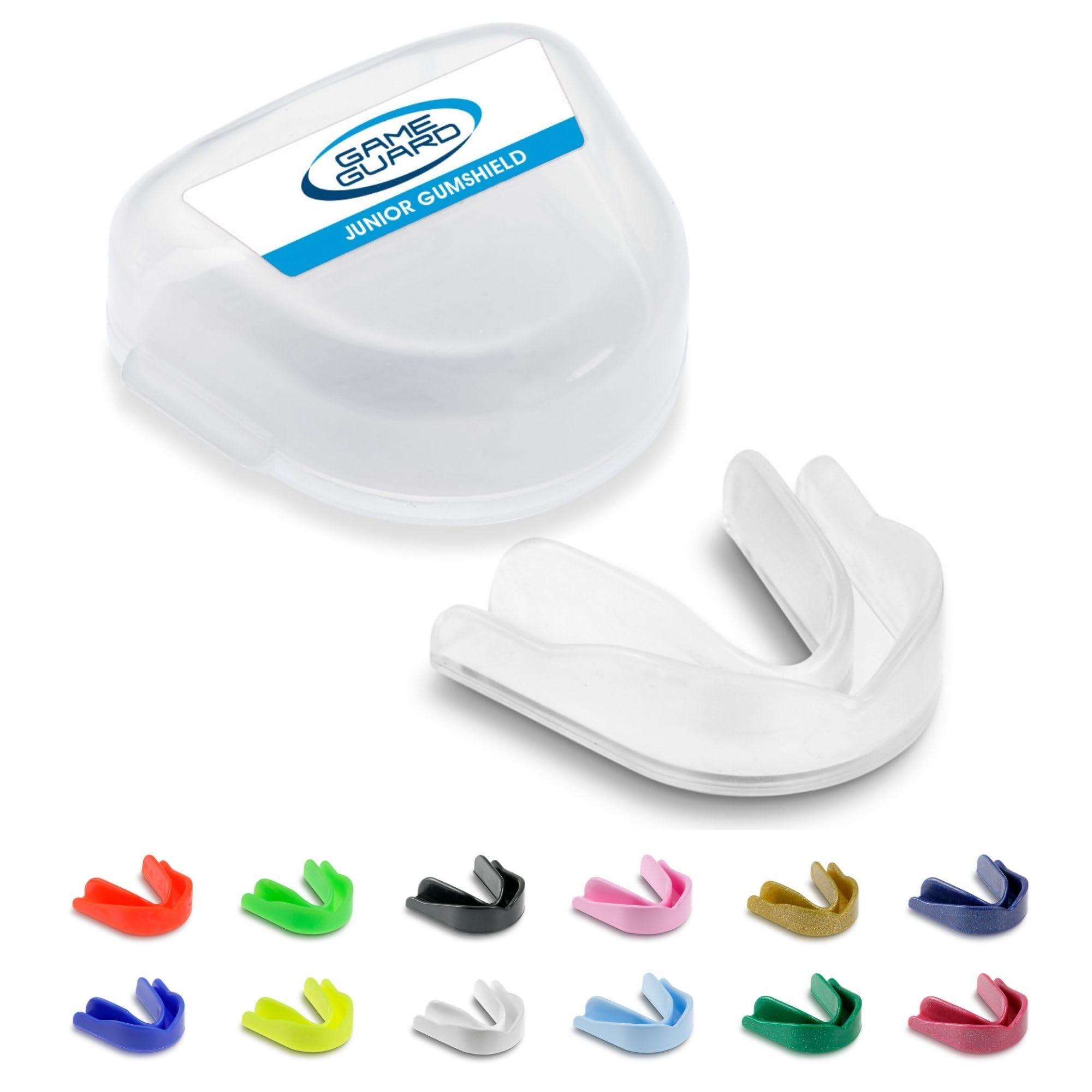 GAME GUARD 10-Pack Sports Mouthguards – Easy Fit Boil & Bite Gum Shields for Kids/Junior (Age 8+) – Mouth Guards for Rugby, Hockey, GAA – Ideal for Schools and Clubs (Clear) — image 1
