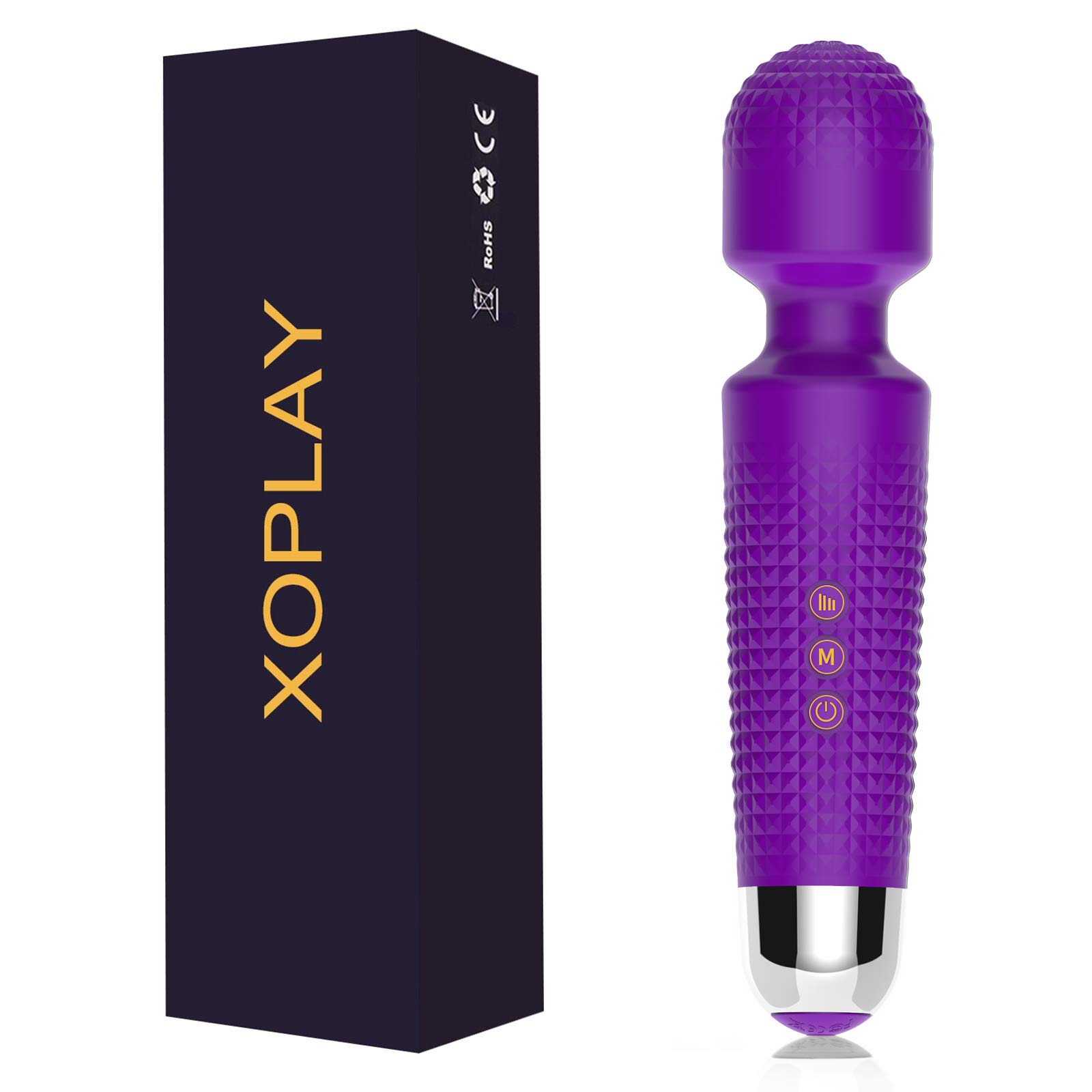 G Spot Dildo Vibrator for Women, Silicone Vibrating Vibe for Clitoral Vagina Anal Stimulation, Rechargeable Massaging Wand Bullet Adult Sex Toys for Female Couple Orgasm Pleasure Purple