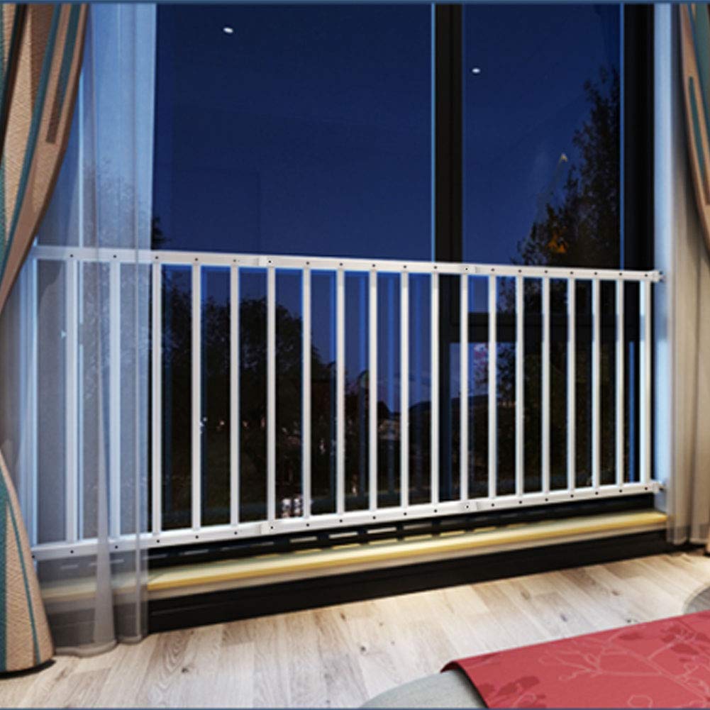 Photo 1 of WAOWAO Window Safety Guards for Children Kids Child Toddler Pets Proof Extra Wide White Tension Security Window Guard Gate for Home Fit 61.41"-86.61" Sliding Windows (3 Piece)
