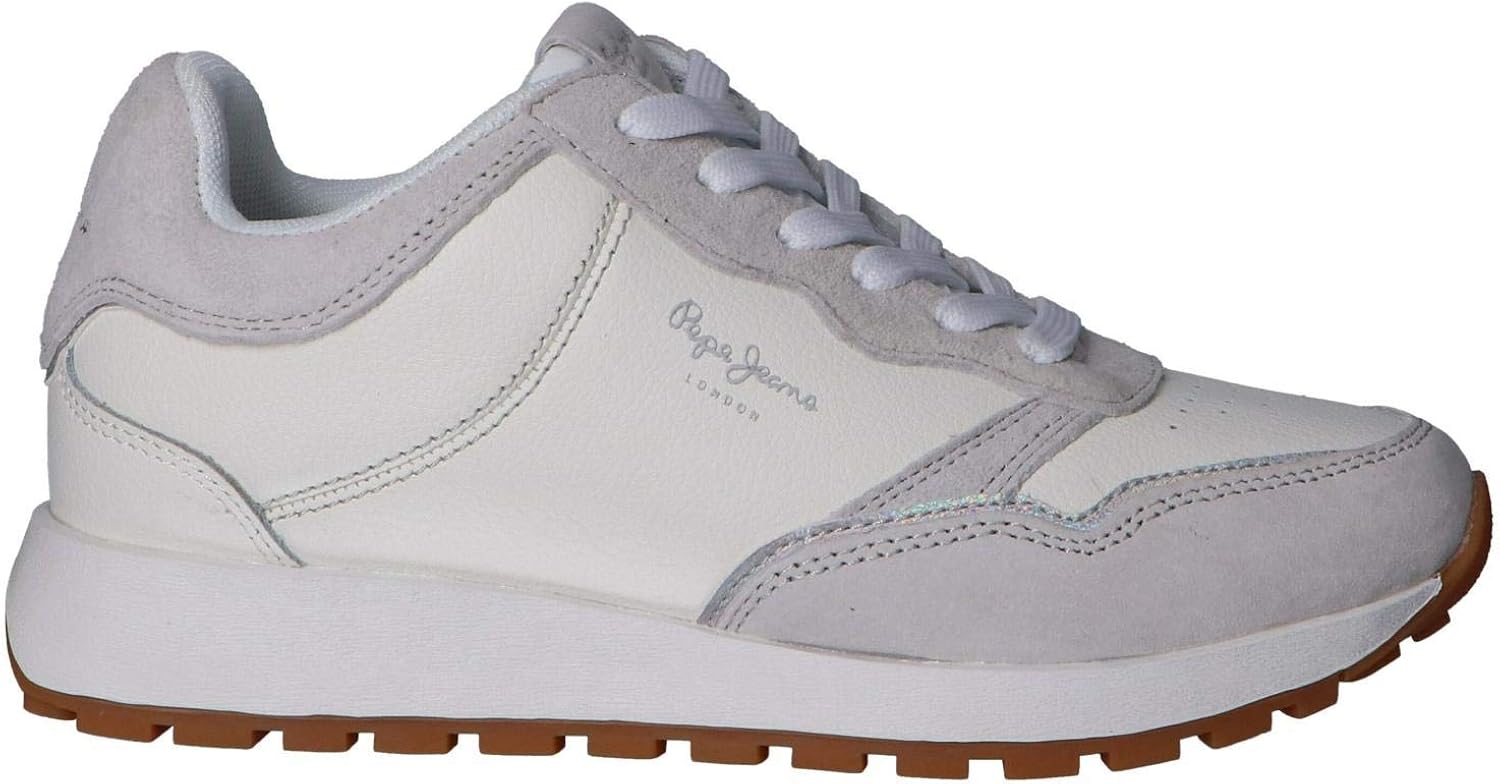 Pepe Jeans Damen Dean Curve Sneaker – Sportliche Wedge-Sneaker Aus Leder, Hoher Schnitt