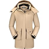 CAMELSPORTS Women's Waterproof Winter Coat Warm Winter Jacket Hooded Outdoor Windbreaker Hiking Jacket
