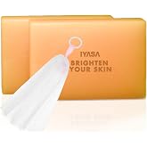 IYASA Kojic Acid Soap for Dark Spots &ndash; Turmeric Brightening Bar with Vitamin C, Retinol &amp; Shea Butter | Evens Tone &amp; Fades Hyperpigmentation | SGS-Tested, Steroid-Free (2 Pack)
