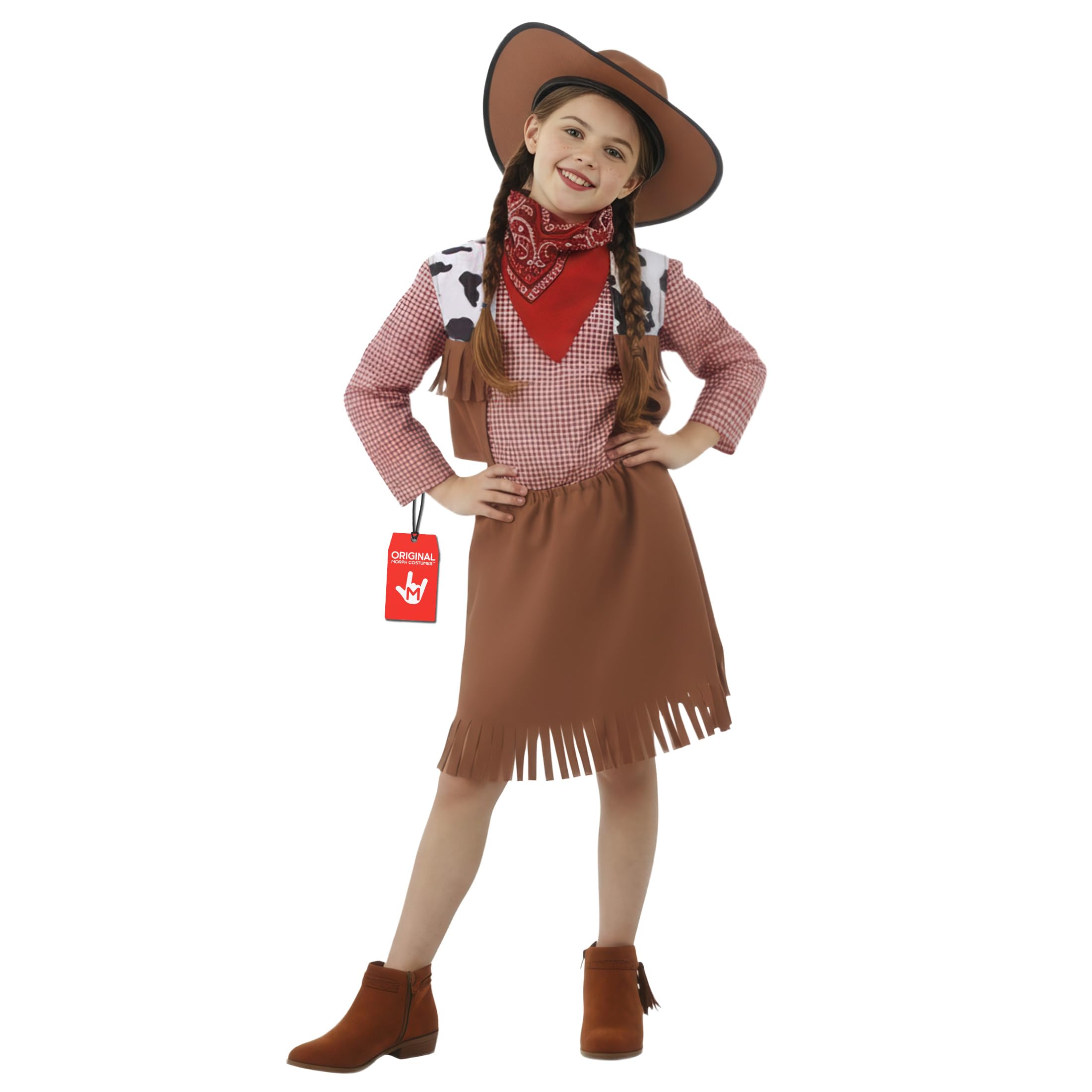 Fun Shack Cowgirl Outfit for Kids - Girls Cowgirl Fancy Dress Costume - Western Themed Dress Up for Parties, Small