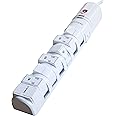 ECHOGEAR VoltSpin Surge Protector Power Strip with Rotating Outlets, Flat Plug, Long Cord, & Mounting Holes - Power Strip wit