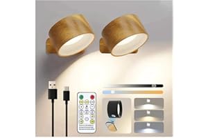 Infinity Wall Lamp Lights of Sweden - Cordless Rechargeable Wall Lamps with Remote Control, 3 Color Temperatures & Dimmable, 