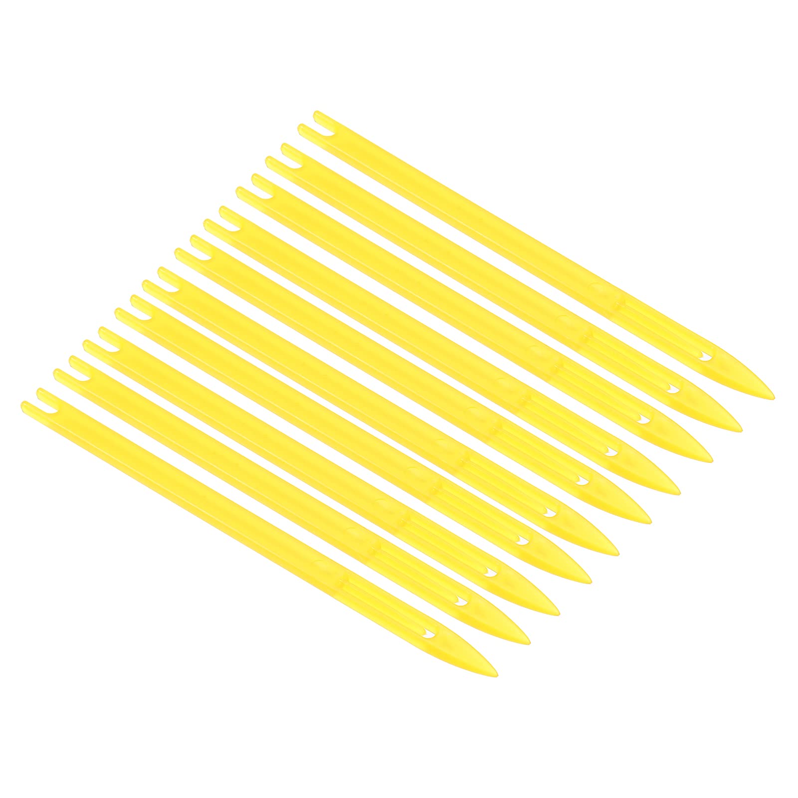 PATIKIL Netting Needle Shuttles 1#, 20 Pack Plastic Fishing Net Repair Tool, Yellow
