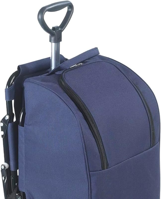Carro de la Compra con Asiento Plegable – Máxima maniobrabilidad y Comodidad | Sistema de 3 Ruedas, Mango telescópico, Bolsa térmica extraíble | Capacidad 35 l, Ideal para Ancianos y familias
