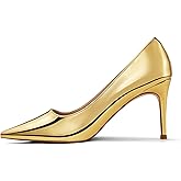 Elisabet Tang 3 in Classic Pointy Pull on Heeled Wedding Pumps - Comfortable Stiletto Closed Toe Dress Heels for Prom Work