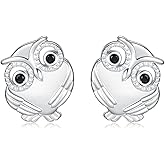 Hypoallergenic 925 Sterling Silver Animals Mushroom Stud Earrings Dog Bunny Pig Cow Otter Deer Ear Studs for Women