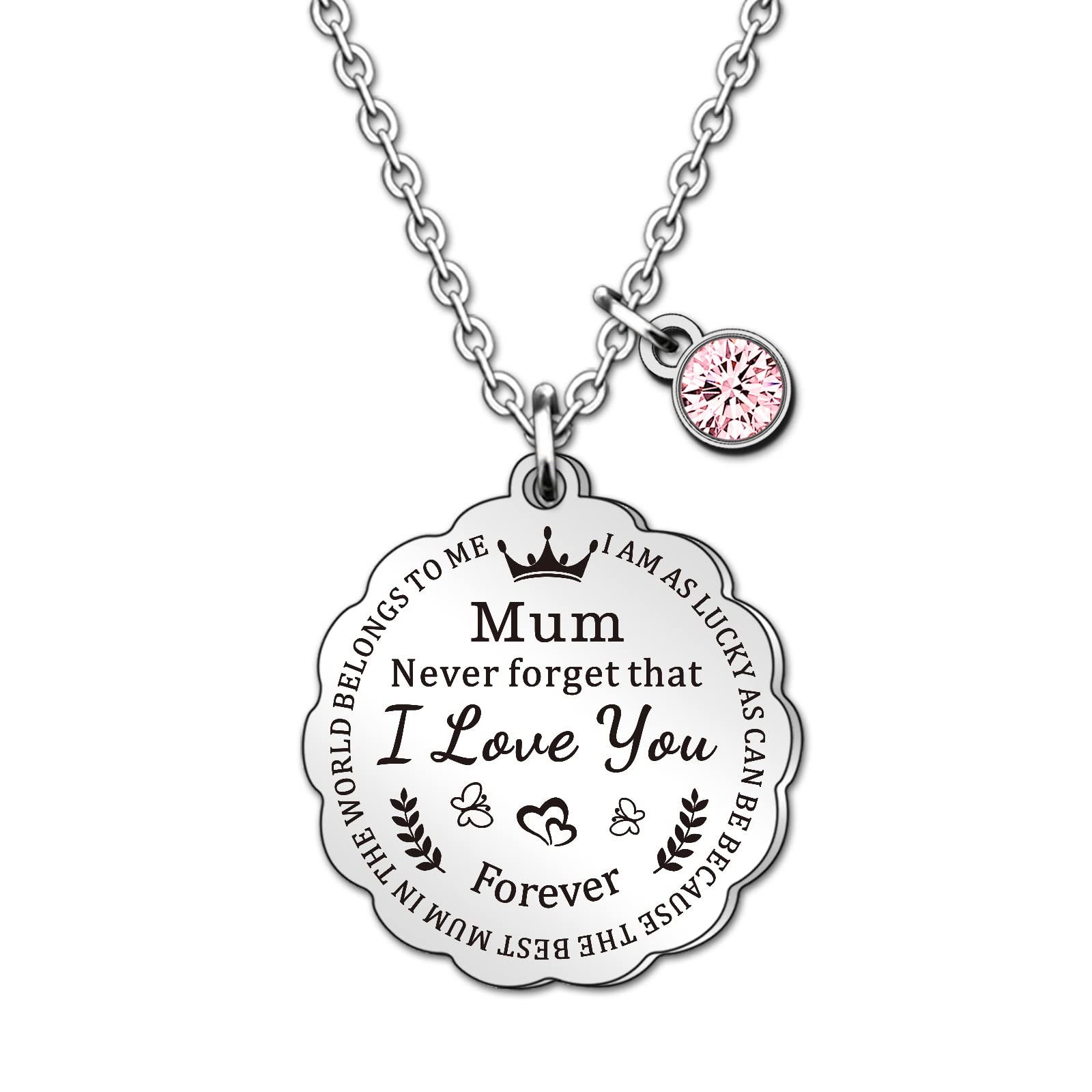 QMVMV Mum Gifts Mum Necklace from Daughter Son Birthday Christmas Thanksgiving Mother's Day Gifts for Mother Mama Mummy