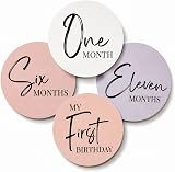 Tiny Trees Baby Milestone Discs & Cards 7 Double-Sided 0-12 Months view 1