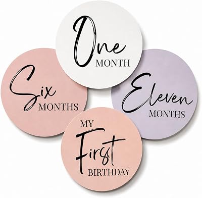 Tiny Trees Baby Milestone Discs & Cards 7 Double-Sided 0-12 Months