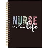 Yetmadi Leopard Nurse Life Notebook Journal, Nurse Gifts for Women, Nurse Appreciation Gifts, Nursing Notebook, Journaling Notebooks for Women Nurse, Nurse Week Day Gifts, 5.5x8.3 Inch