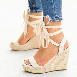 Gibobby Espadrilles for Women Wedge,Womens Open Toe