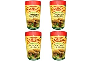 Tamicon Tamarind Concentrate | Tangy & Sour Imli Chutney | South Indian Style Paste | Ideal for Indian Curries, Thai Sauces & Kitchen Recipes | 14 Oz (Pack of 4)