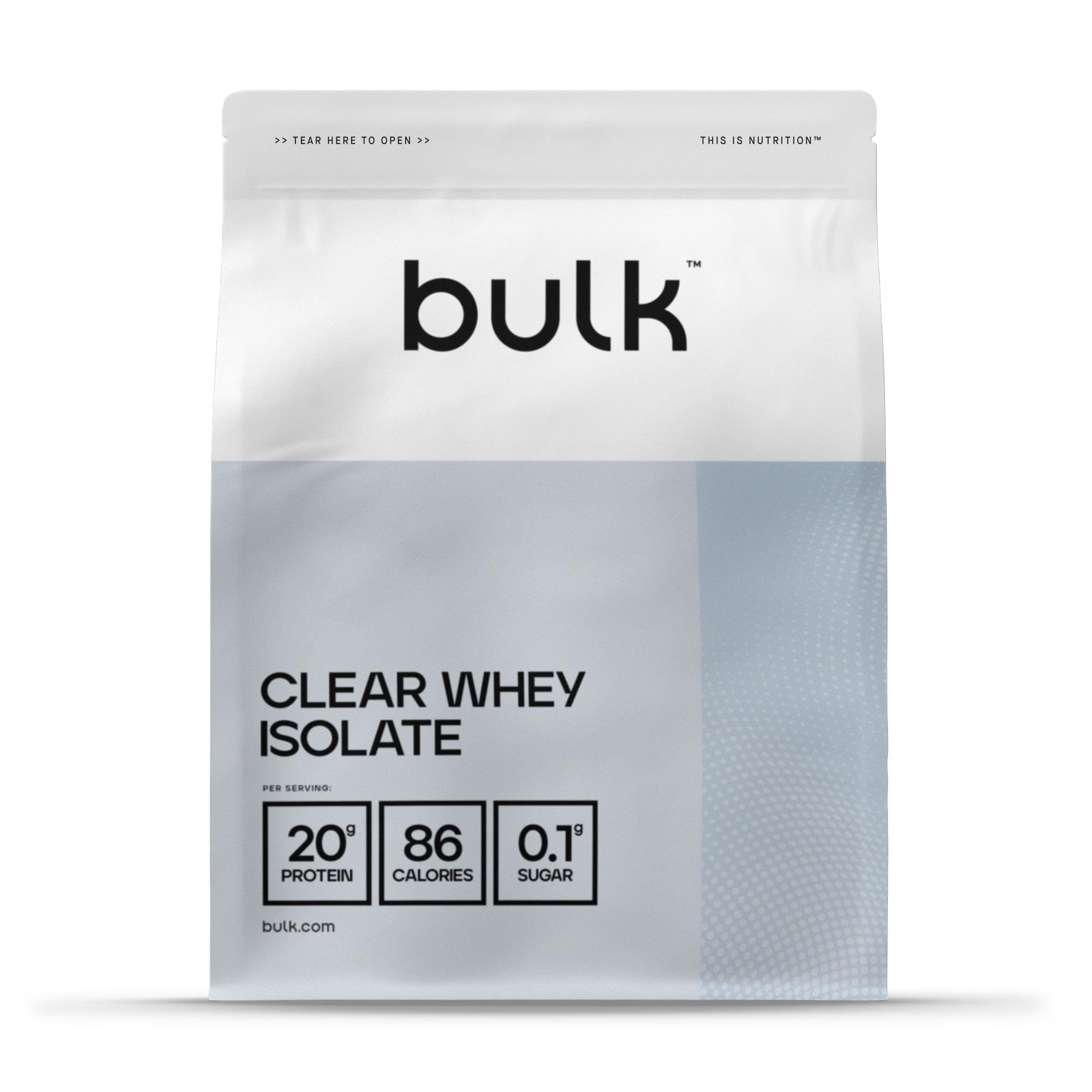 Bulk Clear Whey Isolate | Blue Raspberry | 20g Protein per Serving | Low Sugar | Refreshing Fruity Flavours | 86 Calories | Fast Absorbing | Hydrating Protein Drink | 500g
