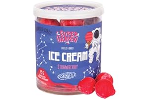SUPERGARDEN Super Garden Freeze Dried Ice Cream Strawberry With Glaze | Crunchy and Creamy Freeze Dried Candy | Strawberry Ice Cream loved by Kids | Perfect Backpacking Food | No Melting Freeze Dried Dessert for On-the-Go Enjoyment | Space and Astronaut Food | 1.59oz