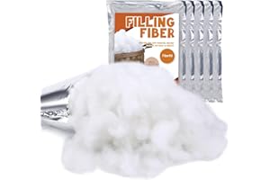 KOLLASE Polyester Fiberfill Stuffing, 24.69oz/700g Premium Fiber Filling Stuffing, Stuffed Animal Stuffing, Pillow Fluff Stuffing, filling for Pillow, Stuffed Animals, Dolls, Cushion, Pet Net and Other Crafts