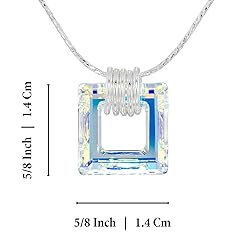 925 Sterling Silver Necklace Made with Bermuda Blue