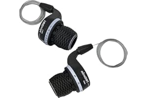microSHIFT 3X7 Speed Compatible for Shimano Bicycle Twist Grip Shift Gear Shifters…,Black