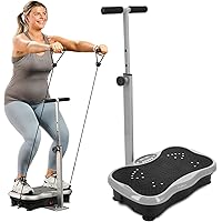 Lifepro Vibration Plate Exercise Machine with Magnetic Acupoints & Handlebars, Whole Full Body Vibration Plat for Fitness & W