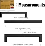 Amerdeco 10 Pack Matte Black Cabinet Pulls 6.25 Inch 160mm Hole Centers view 6
