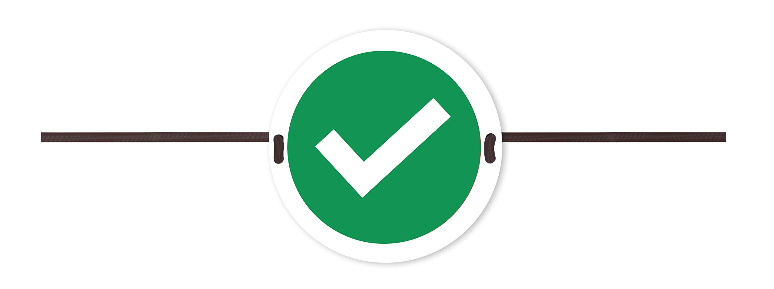 Corded Disk Seat Markers - Social Distance Seat Sign - Social Distancing in Seated Areas (Green Tick)