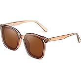 FEISEDY Women Oversized Vintage Polarized Sunglasses Square Cute Trendy Classic Simple Men B2758