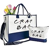 rdejxgvl Friends Show Crap Bag, Friend Themed Gifts, Crap Tote Bag Gifts, Canvas Tote Bags for Women, Friend Merch Gift, Cosmetic Bag, Makeup bag, Canvas Tote Bag With Zipper, Christmas Gift A57