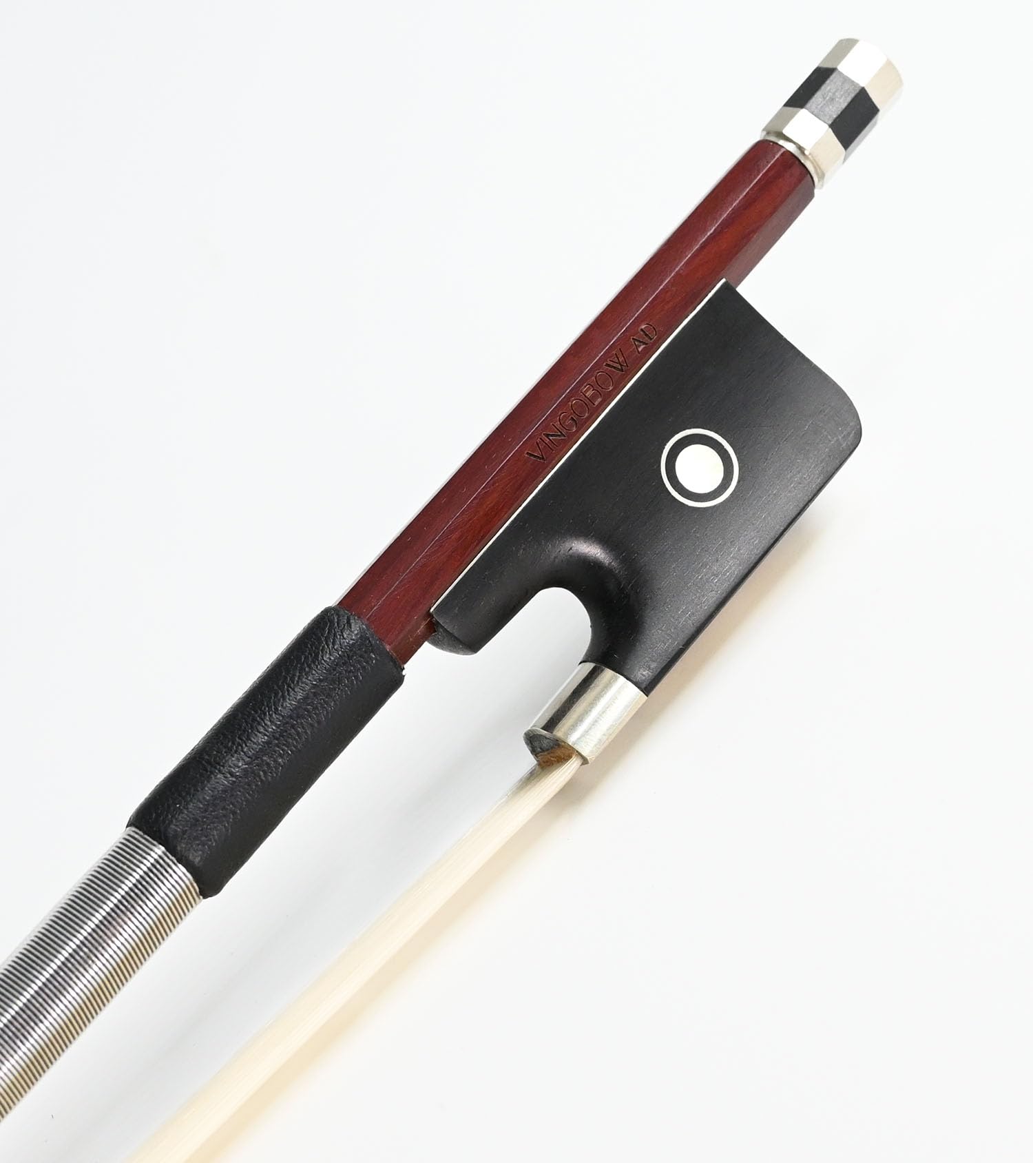 Brazilwood Viola Bow Octagonal Stick Forma 4/4 Tamaño 310 M VINGOBOW Nivel Avanzado Ojos Parisinos Ébano Rana Bien Balanceado Dulce Sonido Natural Caballo Cabello