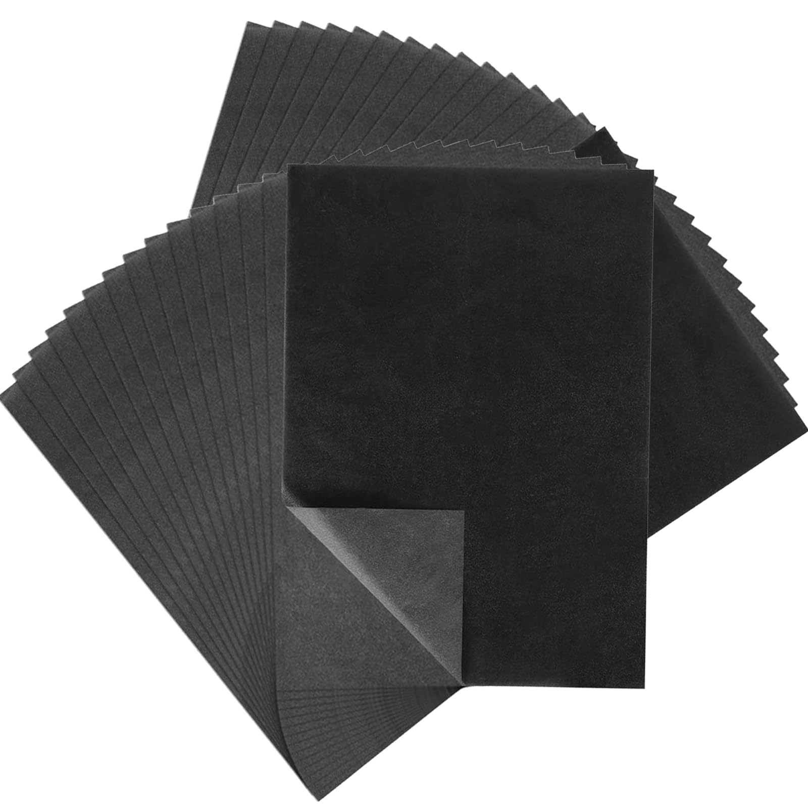 100 Sheets Carbon Transfer Papers Black Graphite Paper for Tracing Graphite Black Transfer Paper for Wood Canvas Metal and Other Art Surfaces(A4 21 X 29.7 cm)