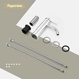 Peppermint Chrome Basin Tap 360° Swivel Monobloc Single Lever Hot Cold view 9