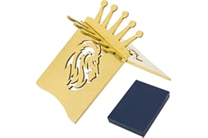 DINTSTYLE Cigar Holder, Cigar Stand, Cigar Travel Holder Rest, Collapsible Copper, Lionhead Design, Ideal For Home And Travel, Includes Leather Case and Box, Crown