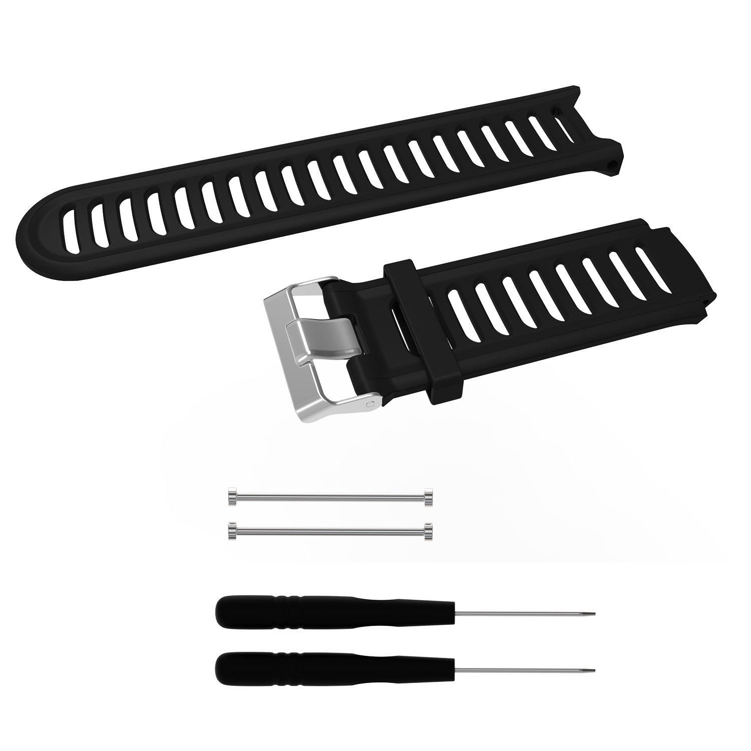 Huwokxix Watch Strap compatible with Garmin Forerunner 910XT,Adjustable Silicone Sports Strap Replacement Band
