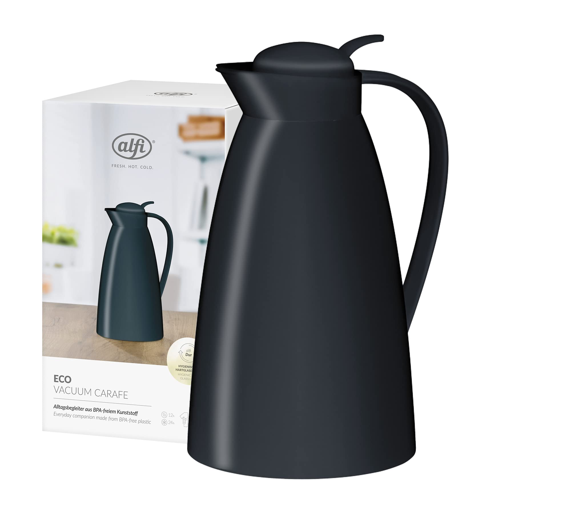 alfi Eco Vacuum jug Velvet Black Mat 1 l