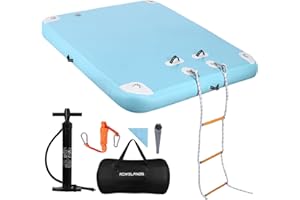 ROMELANDS Inflatable Floating Dock Swim Platform Water Platform Raft Large Floating Air Mat Inflatable Water Pad for Lake Pool Lounging River Ocean Boating