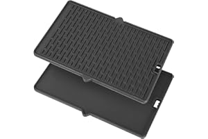 LS'BABQ 7404 Reversible Grill Cooking Griddle for Weber Summit Series S-470 S-670 E-470 E-670 E-420 E-450 Summit Gold A/B/D A6/B6/C4/D4/D6 Gas Grill,Cast Iron,1 Pack