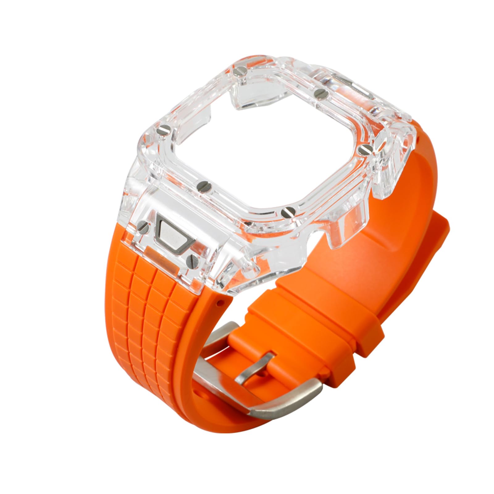 DW-5600 Mod Kit Transparent Case Clear PC Bezel Rubber Strap for GW-B5600 GB-5600 GWX-5600 DW-5700/5735/5750 Watch Part Replacement