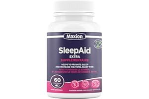 Maxion SleepAid Extra with Skullcap and Ashwagandha to Help Promote Sleep and Increase Total Sleep Time, 60 Vegetable Capsule