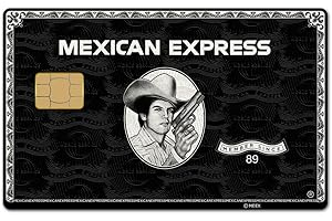 Elegend Mexican Express Credit Card Skin - Debit Card Skin Sticker for Transportation, Key, Debit, Credit, Slim, Waterproof, Anti-Wrinkling Removable Bank credit card sticker