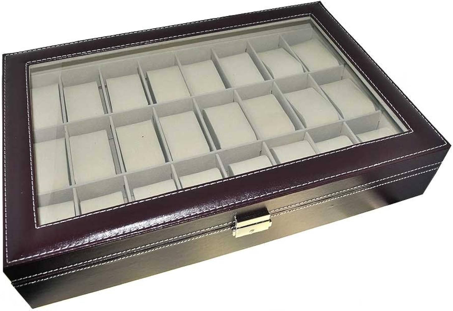 Relojes Caja de Piel sintética para 24 Relojes sammelbox Vitrina marrón: Amazon.es: Relojes